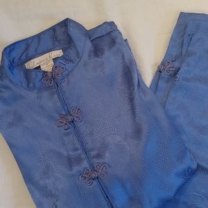 Blue Oriental Pajama Set